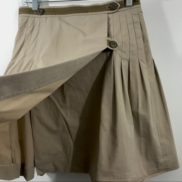 Vintage Brooks Brothers Khaki Stretch Wrap Skirt - Picture 3 of 8